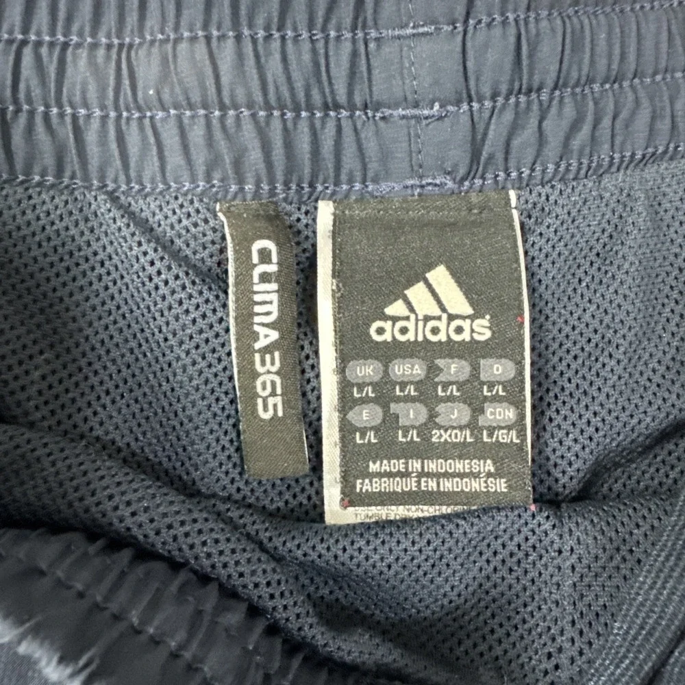 Y2K Vintage Adidas Climalite Clima365 Mens L Navy Blue Mesh Lined Track Pants